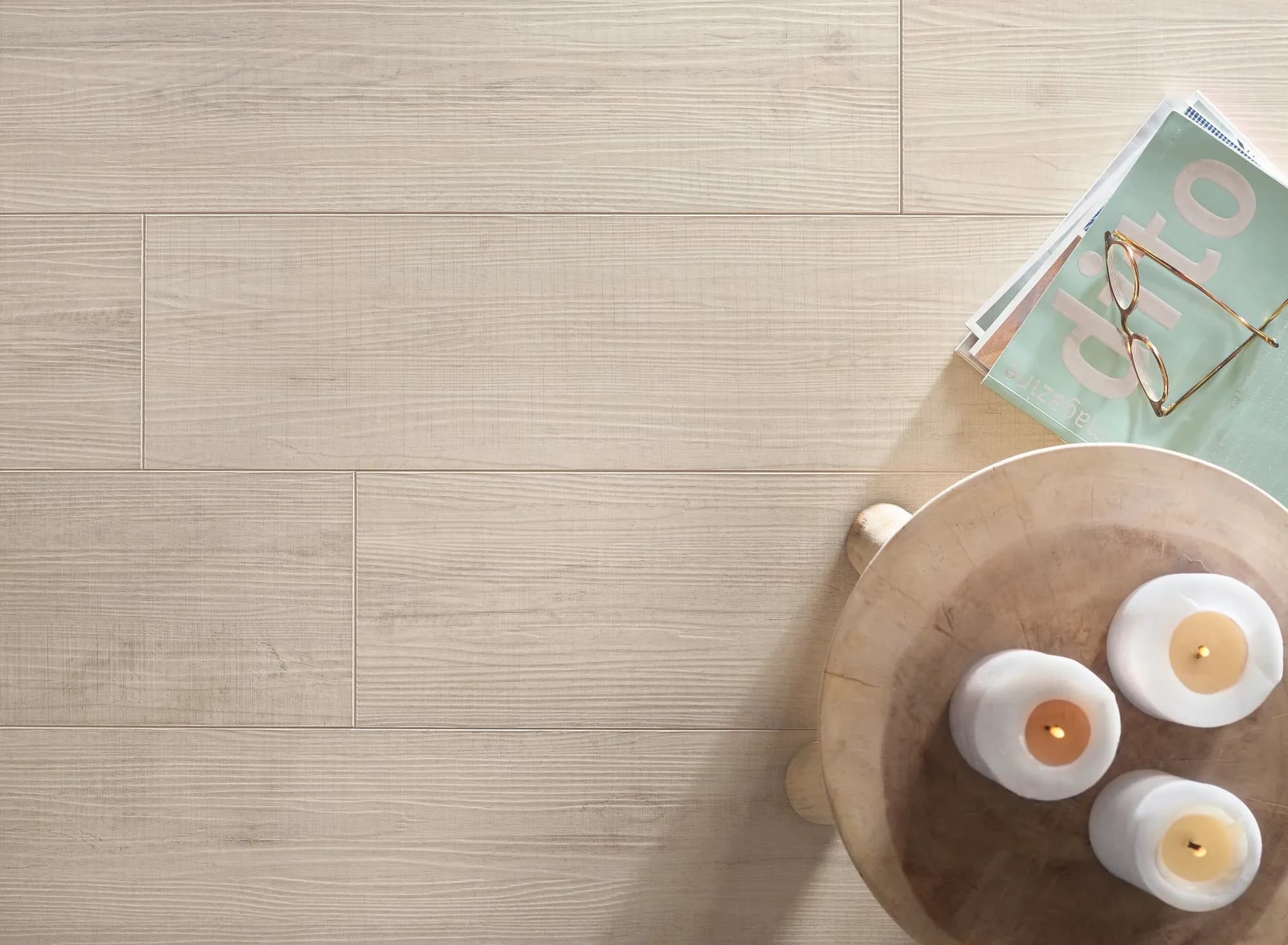 Coretec Vinylgulv Essentials Dobra Oak 51 lagt i rom
