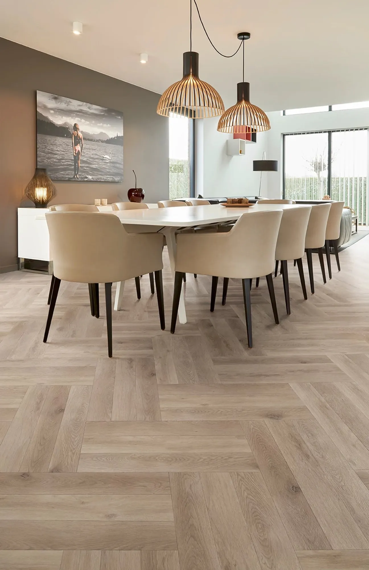 Coretec Naturals Fiskeben Vinylgulv Meadow lagt i rom
