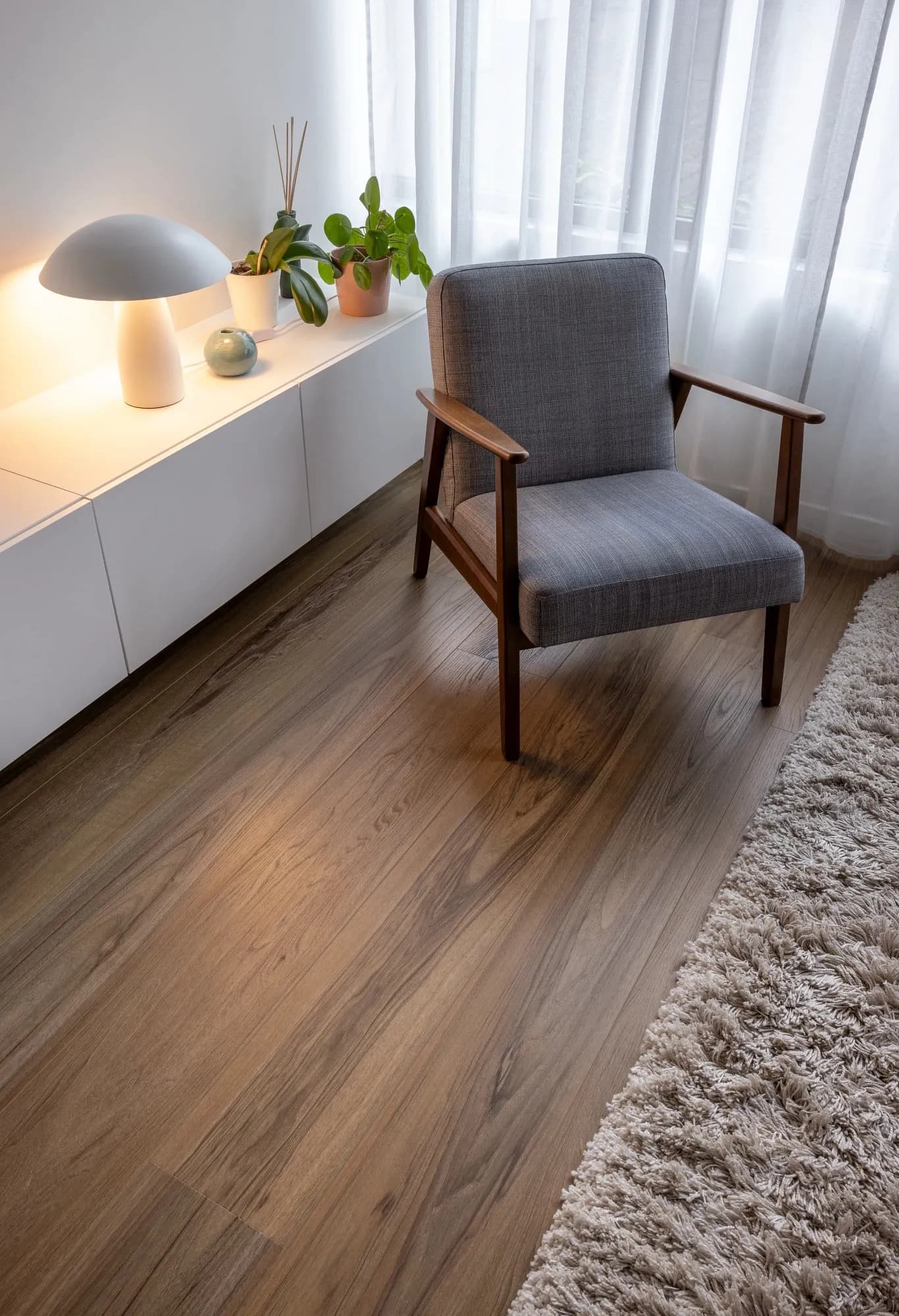 Coretec Vinylgulv Naturals Peruvia lagt i rom