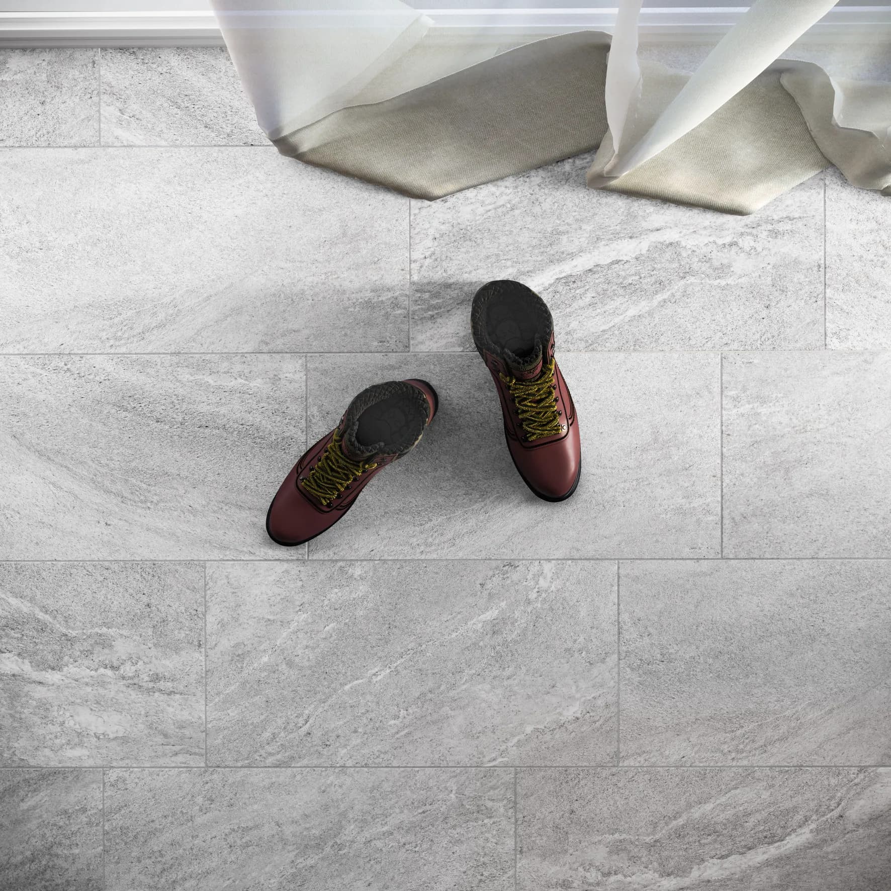 Keramisk flis Drytile Solid Rock Sølv